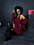 2in1 dress + jacket "SCHOOL GIRL" - BORDO